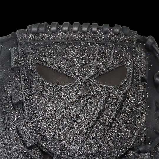 Shadow Showdown 12" Pitcher's Glove with Black Glitter Close Up